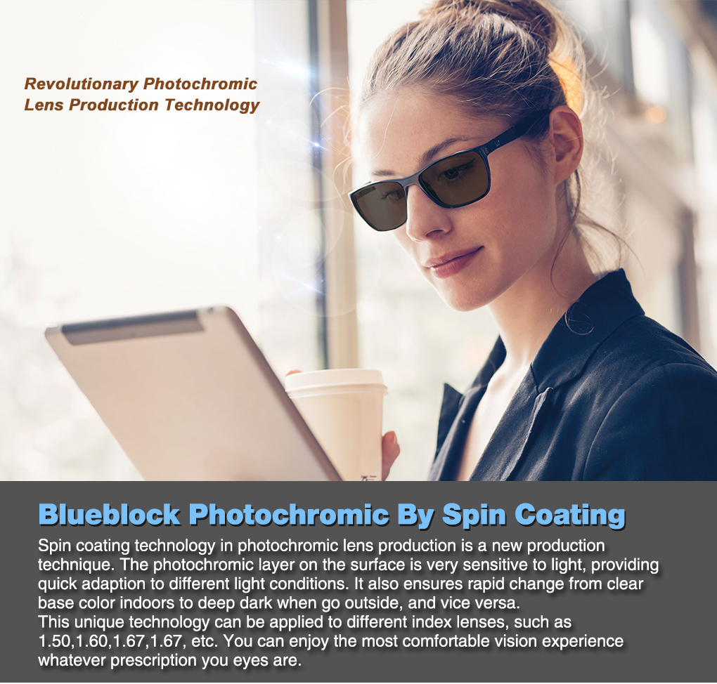 Photochromic Bluecut דורך Spincoat (1)